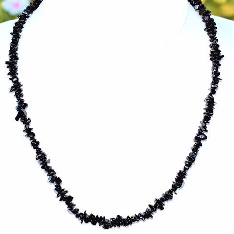 CHARGED  Himalayan Black Tourmaline Necklace 36" Healing Energy REIKI WOW!!!