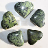 [1] MD Nephrite Inca Jade Crystal Puffy Heart / Palm Stone Reiki ZENERGY GEMS