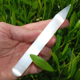 Selenite Crystal Massage Wand Point POWERFUL Pure WHITE Selenite -[2nd Quality]