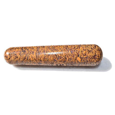 Charged 4" Miriam Jasper (Calligraphy Stone) Crystal Massage Wand Hand-carved