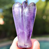 CHARGED 2" Himalayan Amethyst Crystal Hand-Carved Angel Peaceful Energy!