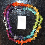 CHARGED 7 Chakra Premium Crystal Chip 18" Necklace Healing Energy REIKI WOW!!!