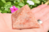 [1] Charged 2" (50mm) Himalayan Sunstone Pyramid Crystal Healing Energy ~95g