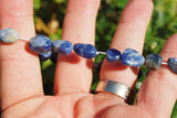 xCHARGED Sodalite Crystal Bracelet Tumble Polished Stretchy ENERGY REIKI WOW!!!