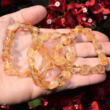 Premium CHARGED Citrine Crystal Nugget Stretchy Bracelet Healing REIKI Energy!