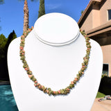 CHARGED Unakite Crystal 18" Necklace Healing Energy REIKI WOW!!!