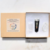 CHARGED 7 Chakra Himalayan Black Tourmaline Crystal Perfect Pendant + 20" Chain