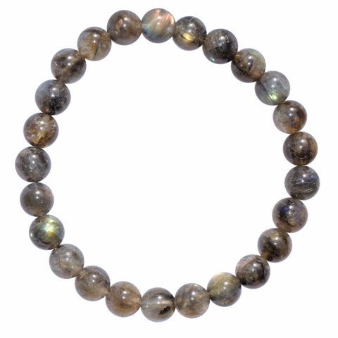 CHARGED Premium Labradorite Crystal Bead Bracelet Stretchy Healing Energy REIKI