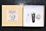 CHARGED 7 Chakra Starburst Flash Nuummite Crystal Perfect Pendant + 20" Chain