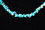 CHARGED Arizona Turquoise Premium Crystal Chip 18" Necklace REIKI WOW!!!