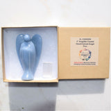 XL CHARGED 3" Angelite Crystal Hand-Carved Angel Peaceful Energy! ZENERGY GEMS