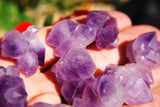 5 CUTE Tibetan Elestial Amethyst Crystal Clusters Reiki [USA] 250cts WOW!!!