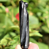 CHARGED 2" Black Tourmaline Crystal Hand-Carved Angel Peaceful Energy!