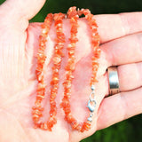 CHARGED Premium Sunstone Crystal Chip 18" Necklace Healing Energy REIKI WOW!!!