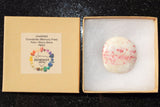 LG CHARGED 2" Cinnabrite (Mercury Free) Crystal Hand-Carved Palm / Worry Stone