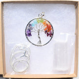 7 Chakra Tree of Life Perfect Pendant BALANCING ENERGY REIKI 20" Silver Chain