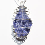 Premium XL Grade Natural Tanzanite Crystal Perfect Pendant + 20" Silver Chain