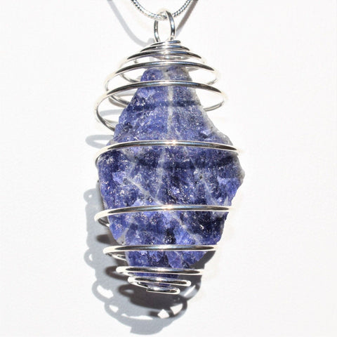 Premium XL Grade Natural Tanzanite Crystal Perfect Pendant + 20" Silver Chain