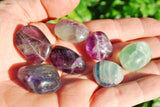 Brazilian Rainbow Fluorite Crystal Perfect Pendant + 20" Silver Chain WOW!