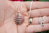 Polished Brazilian Rhodonite Crystal Perfect Pendant 20" Silver Chain