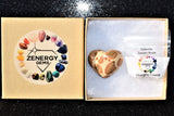 [1] MD Leopardskin Jasper Crystal Puffy Heart / Palm Stone Reiki ZENERGY GEMS