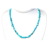 CHARGED Arizona Turquoise Premium Crystal Chip 18" Necklace REIKI WOW!!!