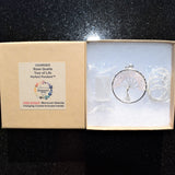 CHARGED Natural Rose Quartz Tree of Life Perfect Pendant REIKI 20" Silver Chain