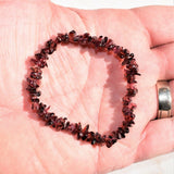 AAA Grade CHARGED Natural Rhodolite Garnet Crystal Chip Stretchy Bracelet REIKI