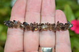 Premium CHARGED Smokey Quartz Crystal Chip Stretchy Bracelet REIKI Energy