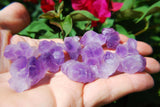 5 CUTE Tibetan Elestial Amethyst Crystal Clusters Reiki [USA] 250cts WOW!!!