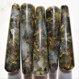 Charged 4.5" XL Himalayan Labradorite Massage Wand Crystal Healing Energy REIKI