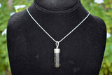 CHARGED Starburst Flash Nuummite Crystal Perfect Pendant + 20" Chain