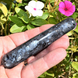 Flashy Charged 4" Larvikite Crystal Massage Wand Crystal Healing Energy ~78g