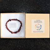 AAA Grade CHARGED Natural Rhodolite Garnet Crystal Chip Stretchy Bracelet REIKI