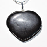 CHARGED Himalayan Black Tourmaline Crystal HEART Perfect Pendant + 20" Chain