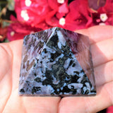 [1] Charged 2" (50mm) Himalayan Mystic Indigo Gabbro Pyramid Crystal Energy ~95g