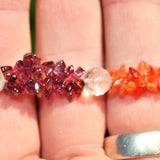 Premium CHARGED 7 Chakra Crystal Chip Stretchy Bracelet w / Quartz REIKI Energy!