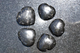 [1] Himalayan Black Tourmaline Crystal Puffy Heart / Palm Stone Healing Reiki