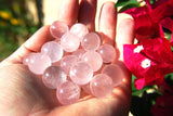 xPerfect Pendant™ Rose Quartz Crystal Sphere Pendant + 26" Silver Chain