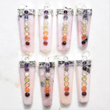 CHARGED 7 Chakra Himalayan Pink Opal Crystal Perfect Pendant + 20" Chain