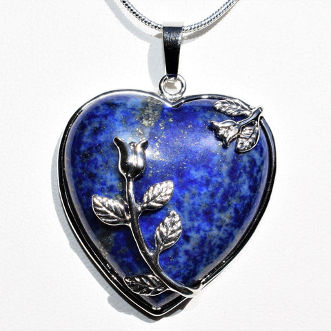 Perfect Pendant - Lapis Lazuli Heart Pendant + 20" Chain by ZENERGY GEMS