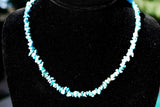 CHARGED Arizona Turquoise Premium Crystal Chip 18" Necklace REIKI WOW!!!