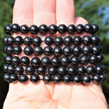 CHARGED Polished Russian Shungite Bracelet Stretchy ENERGY REIKI SYN 12