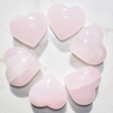 Charged Fluorescent Pink Mangano Calcite Crystal Puffy Heart / Palm Stone