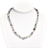 CHARGED Rainbow Fluorite Crystal Chip Necklace + 18" Healing Energy REIKI WOW!!!