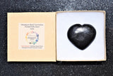 [1] Himalayan Black Tourmaline Crystal Puffy Heart / Palm Stone Healing Reiki