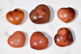 Carnelian Agate Crystal Puffy Heart / Palm Stone [Madagascar] ZENERGY GEMS