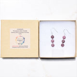 CHARGED Sterling Silver 2" Lepidolite Crystal Earrings HEART HEALER ENERGY