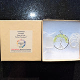 CHARGED Peridot Tree of Life Perfect Pendant REIKI 20" Silver Chain