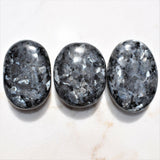Flashy Charged 2.5" Larvikite Crystal Palm / Worry Stone Healing Energy ~100g